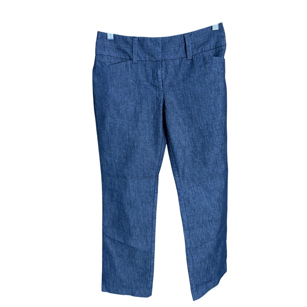 7th Avenue Design Studio Petite Denim‎ Trouser Pants Size 0p Dark Wash Straight